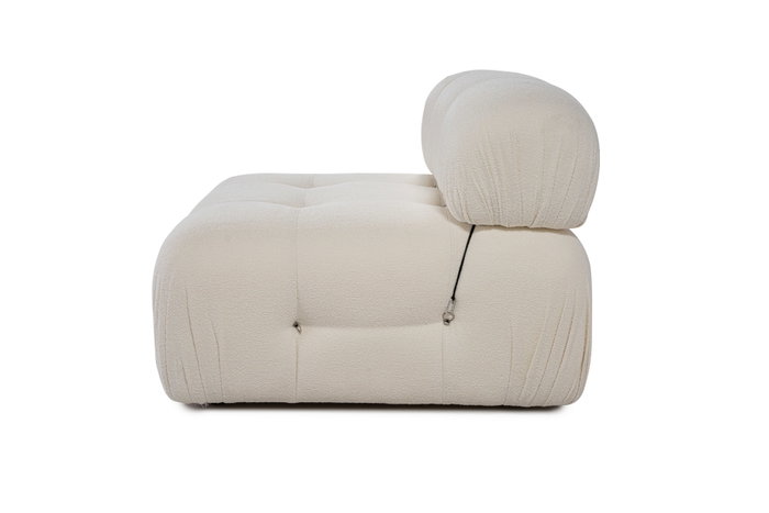 Atelier Del Sofa Sofá de 1 Plaza Bubble O1 Beige, Estructura Madera de Haya, Tejido Poliéster, Comodidad y Diseño Elegante